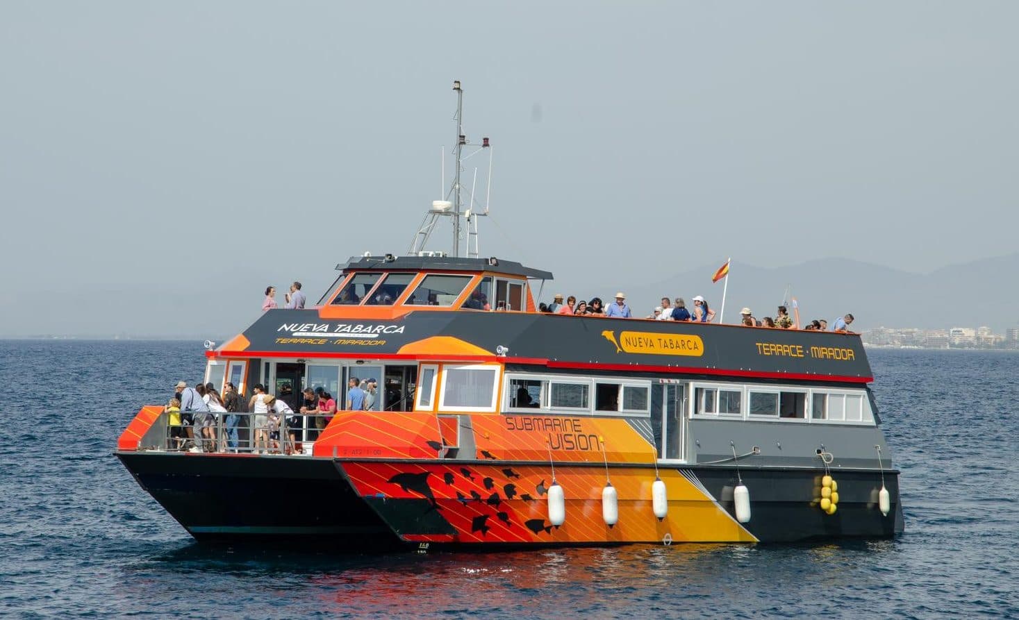Private boat at sea near Tabarca Island